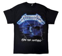 Metallica T Shirt Ride The Lightning Tracks Band Logo Nue offiziell Herren