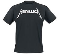 Metallica Textured Logo Unisex T-Shirt schwarz M 100% Baumwolle Band-Merch, Bands