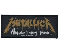 Metallica Wherever I May Roam Unisex Patch schwarz/weiß/gelb 100% Polyester Band-Merch, Bands