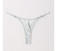 metallisch Tanga mit Bikini Bottom mit