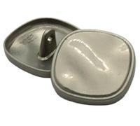 Metallknöpfe, 12 Stück 18/22/25 mm schwarze/silberne Schaftknöpfe, langlebige Metall-Nähknöpfe für, DIY-Basteln, Modeaccessoires(Silver,25MM)