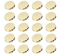 Metallknopf Flache Hohe Metallknöpfe Hemd Anzug Hose Taste Klage Mantel Knopf 10mm Goldene Jeansknöpfe Runde Nähen Taste, 20 Stück für Herren- Und Damenhemden, Hosen, Jacken, Knöpfe (Hellgold, 10mm)