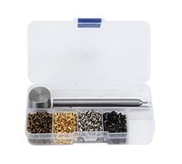 Metallösen, plattiertes Kupfer-Ösen-Set mit 200 Stück pro Farbe, Ösenwerkzeuge Metall 2 mm Mini-Ösen mit Kunststoff-Aufbewahrungsbox für Kleidung für Taschen für Schuhe