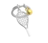 METALMORPHOSE - 3D Metall Schlüsselanhänger Tennis - Sportleidenschaft, Geschenk für Mann, Geschenk für Frau