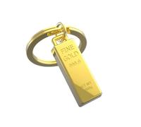 Metalmorphose MTM044 Schlüsselanhänger Goldbarren, goldfarben, 3.5, Zeitgenössisch