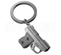 Metalmorphose MTM973 Schlüsselanhänger, Pistole, Schwarz, grau, one size, Einzigartig
