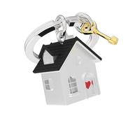 METALMORPHOSE - Schlüsselanhänger Haus des Glücks - Schlüsselanhänger Einzug - Geschenk für Damen und Herren, grau, one size, Modern