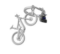 METALMORPHOSE - Schlüsselanhänger Mountainbike Downhill - originelles Geschenk für Damen und Herren, mehrfarbig, one size