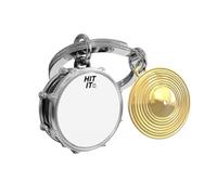 METALMORPHOSE - Schlüsselanhänger Schlagzeug - Schlüsselanhänger Musikinstrument - originelles Geschenk für Damen und Herren