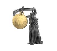 Metalmorphose Schlüsselanhänger Wolf - Geschenk für Herren, Geschenk für Damen, Schwarz, one size