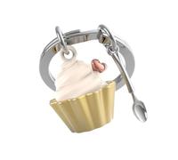METALMORPHOSE - Vanille Cupcake Schlüsselanhänger - Geschenk für Mann, Geschenk für Frau
