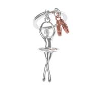 Metalorphose Schlüsselanhänger MTM220-02 Tänzerin mit Hausschuhen Silber/Roségold Einheitsgröße
