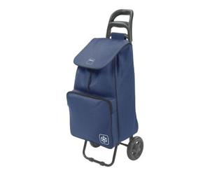 METALTEX Shopping-Trolley Krokus 50L mit Kühlfach | Einkaufstrolley | abnehmbare waschbare Tasche | große Räder | blau