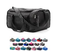 Meteor Sporttasche Kinder 20-40L Gym Tasche Herren schwimmtasche Reisetasche Urlaubstasche klein Fitnesstasche Damen Riementasche Kindertaschen Schule-Taschen turntasche Jungen, schwarz