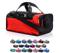 meteor Sporttasche Kinder 20-40L Gym Tasche Herren schwimmtasche Reisetasche Urlaubstasche klein Fitnesstasche Damen Riementasche Kindertaschen Schule-Taschen turntasche Jungen (20 L, Rot/Schwarz)
