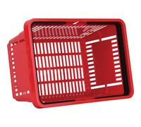 METO Einkaufskorb mit Tragegriffen, 22 Liter, rot