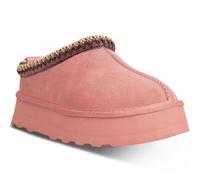 metricfalcon Plateau-Mini-Stiefel für Damen, Hausschuhe, Slipper aus Pelz/Fleecefutter/Wildleder, kurze Stiefeletten, Pink, 42 EU