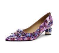 Mettesally Damen Pumps Damen Violett Lila Mehrfarbig Lackleder Spitze High Heels Elegant und Bequem 5 cm Blockabsatz Kristall Bequeme Arbeitspumps für Büro Alltag Party Absatzschuhe Chunky 37EU