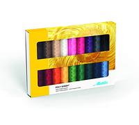 Mettler Poly Sheen 18er Nähgarn-Set: Hochglanzgarn für Stickereien und Dekorative Näharbeiten - 100% Polyester - PS18-Kit - 200m Pro Rolle