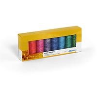 Mettler Poly Sheen Pastels-Kit 8er Nähgarn-Set: Hochglanzgarn für Stickereien und Dekorative Näharbeiten - 100% Polyester - PS81 Pastels-Kit - 200m Pro Rolle