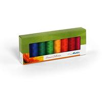 Mettler SERALON Summer-Kit 8er Nähgarnbox: Universal Garn zum Nähen oder Sticken, Nähgarn für Nähmaschine, 100% Polyester, 8 x 200 m, sommerfarben