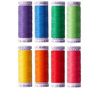 Mettler SERALON Summer-Kit 8er Nähgarnbox: Universal Garn zum Nähen oder Sticken, Nähgarn für Nähmaschine, 100% Polyester, 8 x 200 m, sommerfarben