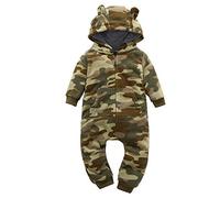 Meufam Baby Overall Frühling Winter,Baby Mädchen Junge Onesies Mit Kapuzen Cartoon Bär Spielanzug Strampler boy girl kleidung (Camouflage, 0-6 Monate)
