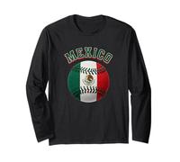 MEX Mexikanische Flagge Béisbol Team Gear Mexiko Baseball Player MX Langarmshirt