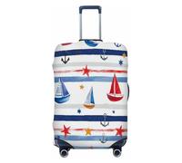 Mexpekil Abchor Gepäckabdeckung, passend für 45,7-53,3 cm große Koffer, Reisetrolley, kratzfest, Staubschutz, elastischer Gepäckschutz für Urlaubsreisen, Rot / Blau, mehrfarbig, For 18--21 inch