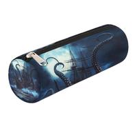 Mexpekil Octopus Krakens Tentakel Piratenschiff Federmäppchen für Mädchen Jungen Schreibwaren Tasche Organizer Kleine Schulbedarf Tasche für Studenten Büro