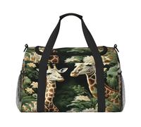 Mexpekil Reisetasche mit Tiermotiv, Giraffe, Wald, Blumen, Handgepäcktasche für Damen und Herren, Sport, Fitnessstudio, leichte Wochenendtasche mit Schultergurt, multi, Einheitsgröße, Reisetasche