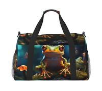 Mexpekil Reisetasche, Motiv: Wald, Frosch, Handgepäcktasche für Damen und Herren, Sport, Fitnessstudio, leichte Wochenendtasche mit Schultergurt, multi, Einheitsgröße, Reisetasche