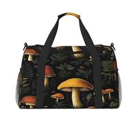 Mexpekil Reisetasche, Vintage-Stil, Wald, Natur-Pilz-Muster, Handgepäcktasche für Damen und Herren, Sport, Turnbeutel, leicht, Wochenendtasche, Übernachtungstasche mit Schultergurt, multi