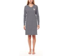MEXX Damen Neglige gestreiftes Nachthemd aus reiner Baumwolle ZN2412016W Blau/Weiß S