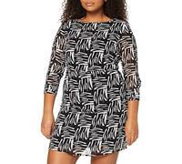Mexx Womens Femminine 3/4 Sleeve Dress, Geometric Printed, 42