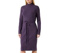 Mexx Women's Mock Neck Knitted Casual Dress, Dark Purple, XXL
