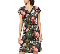 Mexx Womens Sleeveless Tropical Printed with Belt Casual Dress, Mid Pink, XS