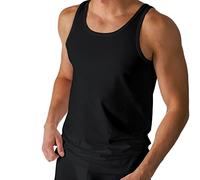 Mey 2er Pack Herren Tanktop - Größe 8 - Schwarz - Männer Tank Top - Coolmax-Fasern - Shirt Rundhals - Unterhemd ohne Arm - 46000 Dry Cotton