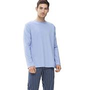 Longsleeve mit geripptem Rundhalsausschnitt Modell 'ciel' L men Hellblau