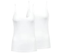 Mey Basics Serie Emotion Damen Spaghetti Top (DE/NL/SE/PL, Numerisch, 48, Regular, Regular, 2 x weiß)