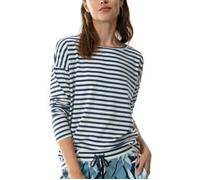 Mey Cyra Long Sleeve T-shirt Weiß/Marine X-Large Damen