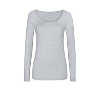 Mey Langarmshirt Cotton Pure Damen Grau Melange L (42)