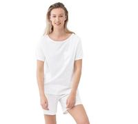Mey Damen Pyjama kurzarm Shirt Sleepsation Bio-Baumwolle Weiss 44
