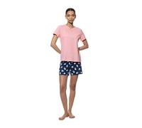 Mey Damen Schlafanzug kurz 2-teilig Serie Scribbled Dots | Legere Passform, Unifarbenes Shirt, Kurzarm, Rundhalsausschnitt, Gr. 38-48