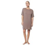 Mey Damen Schlafshirt Rundhalsausschnitt Serie Pure Chic | Fließendes langes Shirt, Satin-Details, Luxuriöser Glanz, Natürliches Tragegefühl, Gr. XS-XXL