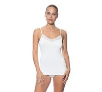 Mey Damen Spaghetti-Top V-Ausschnitt Serie Emotion Elegance | Schmale Passform, Spitzenverzierung am Dekolleté, Gestickte Spitze, Feine Spaghetti-Träger, verstellbar, Gr. 38-46