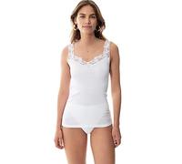 Mey Damen Sportshirt V-Ausschnitt Serie Noblesse | Mit Saum, Schmale Passform,Spitzenausschnitt, Breite Träger, Ohne auftragende Seitennähte, Gr. 38-50