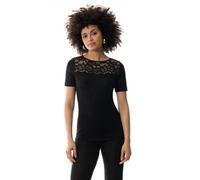 Mey Damen T-Shirt Serie "Wool Love" Merinowolle Schwarz S/M