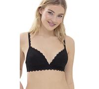 Mey Damen Spacer Soft-BH Serie Amorous ohne Bügel mit Spitzenbesatz Schwarz 75C