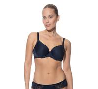 Bügel-BH MEY "Luxurious", Damen, Gr. 95, Cup D, blau (night blau), Obermaterial: 60% Polyamid, 31% Polyester, 9% Elasthan, BHs Bügel-BH, Zweifarbige Spitze, Zierträger verstellbar, Full-Cup (91910158-